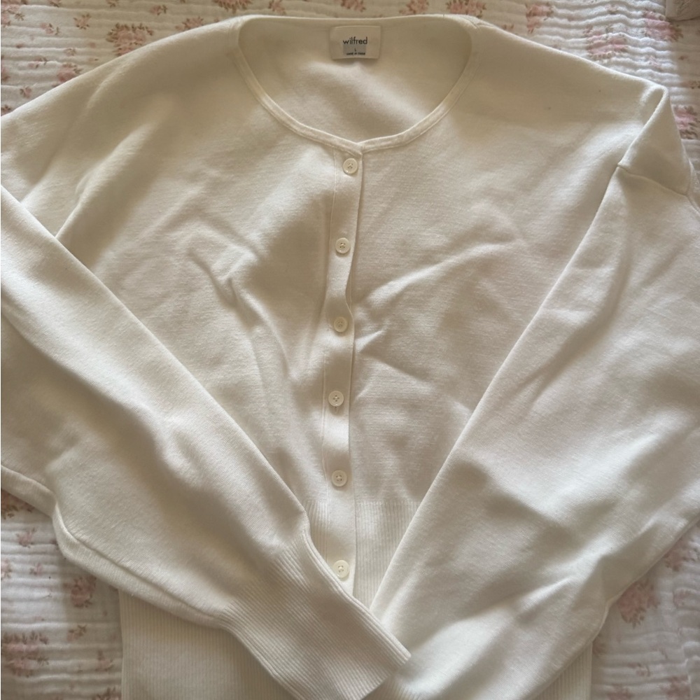 Wilfred Cream Button-Up Cardigan